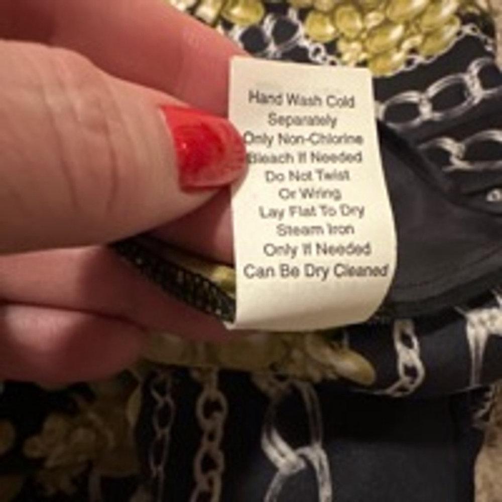 Women's Cabi Silk Top Size S Black and Gold - Picture 4 of 6